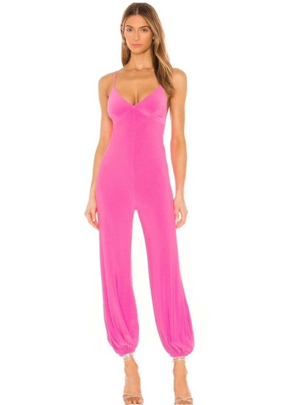 Norma Kamali X REVOLVE Slip Jog Jumpsuit in Orchid Pink Size Medium Jogger Party